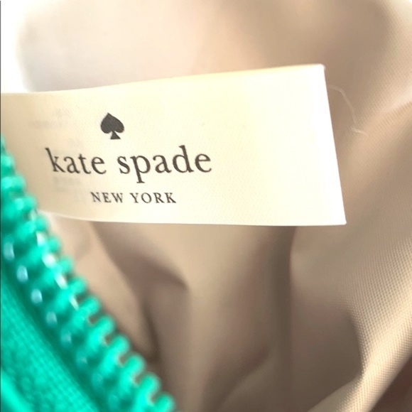 Kate Spade Metro Patent Leather Pouch Clutch Emerald Green - Picture 5 of 6